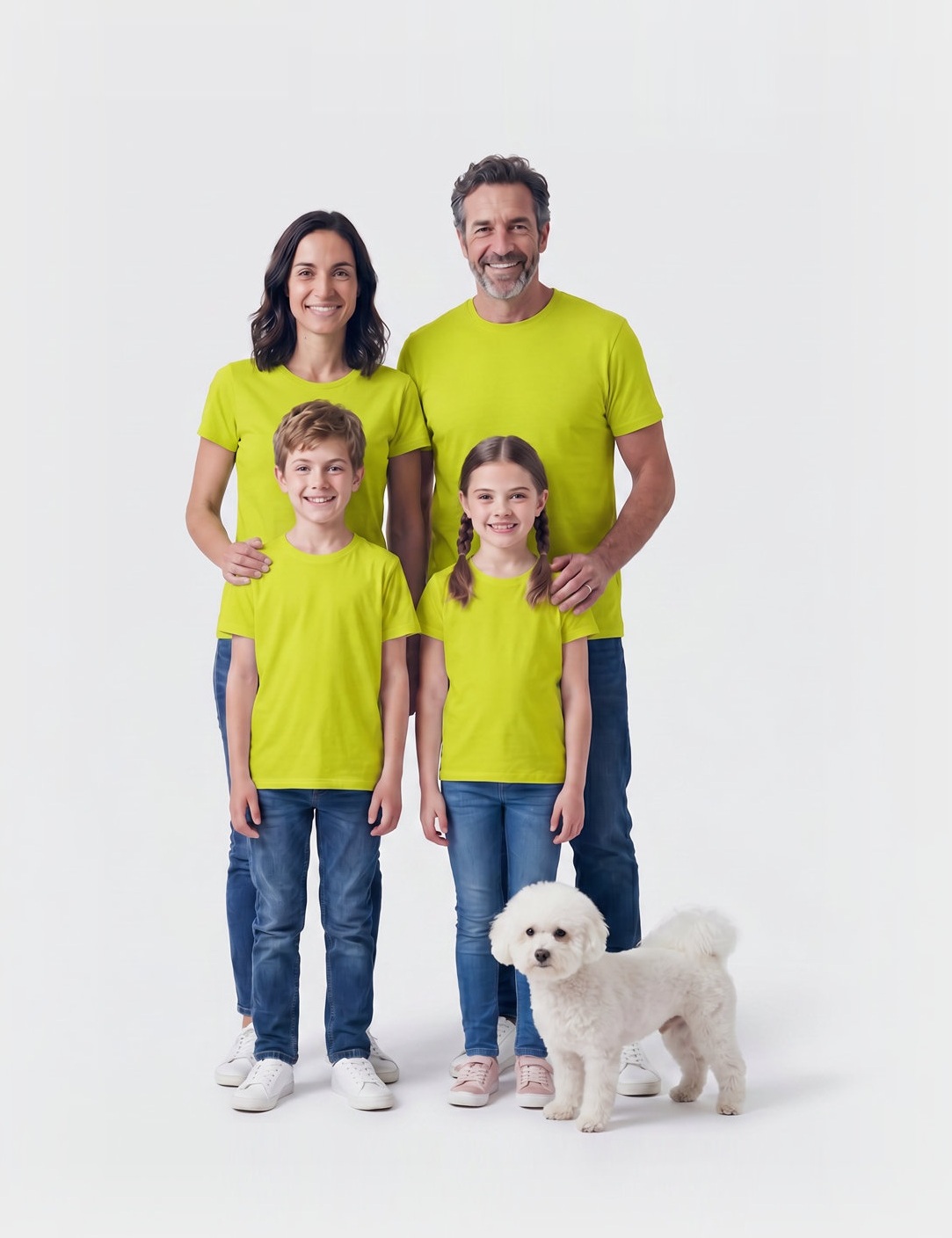 Gleiche Kleidung für die ganze Familie