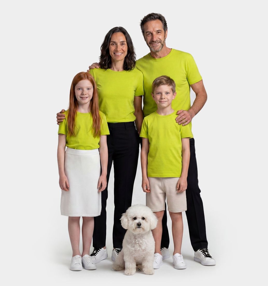 Gleiche Kleidung für die ganze Familie